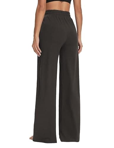 Sarin Mathews Womens Yoga Sweatpants Wide Leg High Waisted Lounge Pajamas Pants Comfy Workout Loose Pants with Pockets thumbnail 4