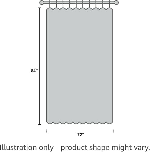 Creative Scents Fabric White Shower Curtain for Bathroom - 72 x 84 Spa, Hotel Luxury Matt Waffle Weave Square Design, Water Repellent, 230 GSM Weighty Cloth, for Decorative Bathroom Curtains thumbnail 3