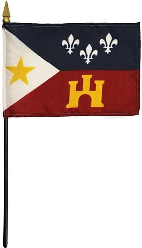 Acadiana - 4 in x 6 in Historic Stick Flag - Image 1