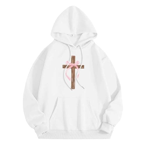 BJUTIR Women's Hoodies Sweatshirts Loose Casusl Drop Shoulder Cute Long Sleeve Tops Trendy Comfy Pullovers with Pocket thumbnail 3