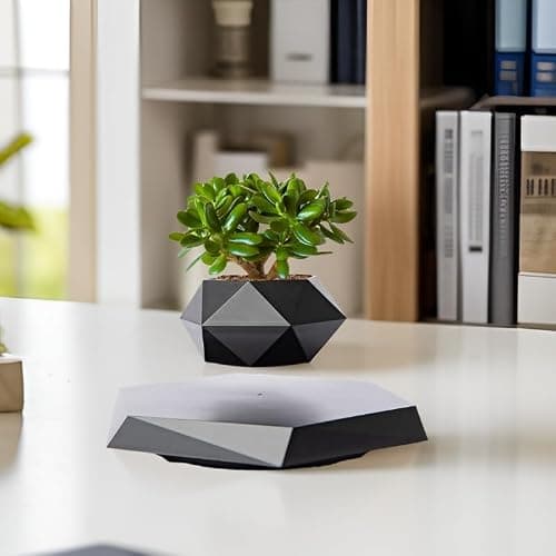 MOOCCI Levitating Plant Pot Floating Plant Potted Plant, Ideal Home Gift for Father's Day, Classmates for Halloween, Thanksgiving, Christmas thumbnail 4