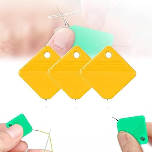 Automatic Needle Threaders, Sewing Machine Needle Threader, DIY Needle Threader for Sewing Crafts, Fits All Needle Sizes (Yellow 3 pcs) - Image 1