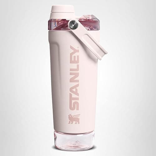STANLEY Vitalize Shaker Bottle, 20 oz, Rose Quartz | Leakproof Shaker Bottle | Fast-Flow Spout | Removable Strainer | Easy-Grip Handle | Base Container | Double-Wall Insulation thumbnail 7