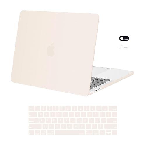 MOSISO Compatible with MacBook Pro 13 inch Case M2 2025, 2024, 2023-2016 A2338 M1 A2251 A2289 A2159 A1989 A1708 A1706, Plastic Hard Case&Keyboard Skin&Webcam Cover for MacBook Pro 13.3, Beige - Image 1