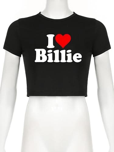 Woxlica I Heart Top y2k Graphic Baby Tees Summer Crop Top for Women thumbnail 3
