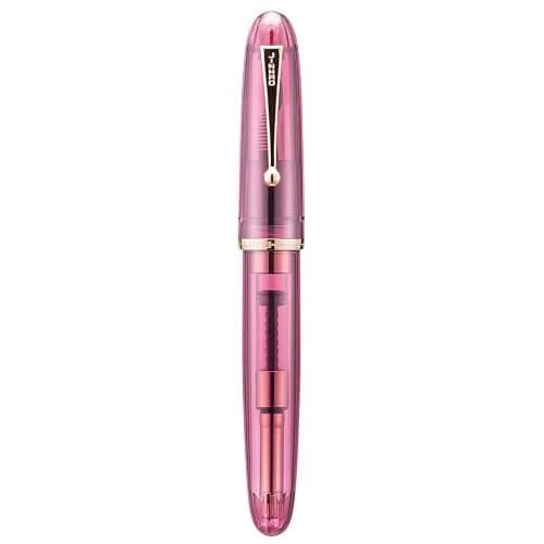 Jinhao 9019 Fountain Pen Dadao Series Transparent Wine Red Acrylic Gold Trim #8 Medium Nib with Large Converter for Writing, Signature and Calligraphy thumbnail 3