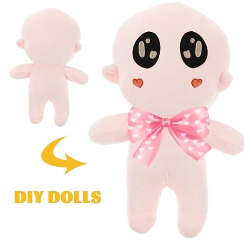 DOITOOL 7.87In Plush Blank Doll Body for DIY Crafting Adorable Stuffed Toy for Girls Portable Soft Doll Model for Creative Play and Early Childhood Education thumbnail 6