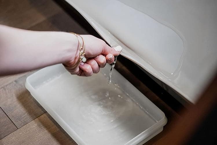 BASIN - Under Sink Mats for Kitchen Waterproof - The Original Silicone Under Sink Liner Drip Tray - Designed in USA - Sink Cabinet Protector for Water Drips, Leaks, Spills - 28"x22" Taupe thumbnail 6