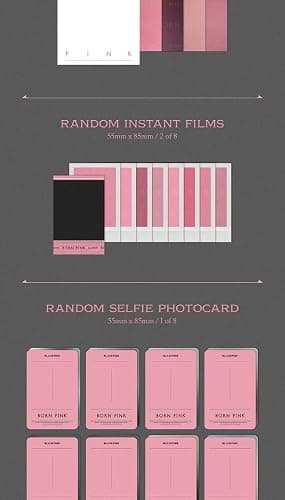 BLACKPINK BORN PINK 2nd Album BOX SET Version CD+Photobook+Accordion Lyrics Paper+Large Photocard+Postcard+Instant Film+Selfie Photocard+Tracking (PINK Version) thumbnail 6