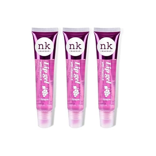 NK lip gloss gel 15ml Vitamin E, Shiny, Nourishes, Lip gel (Grape, Pack Of 3) - Image 1