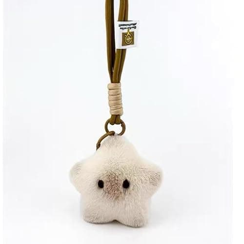 Hoheng Cute Plush Keychain Plush Purse Charms for Handbags Cute Fuzzy Keychain Soft Cloud Bag Charm White Jewelry Gifts thumbnail 7