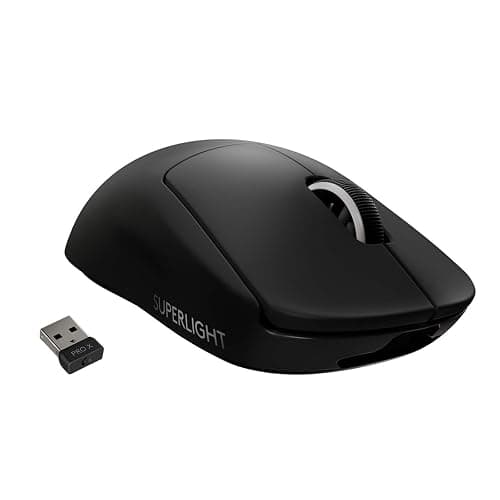 Logitech G PRO X SUPERLIGHT Wireless Gaming Mouse, Ultra-Lightweight, HERO 25K Sensor, 25,600 DPI, 5 Programmable Buttons, Long Battery Life, Compatible with PC / Mac - Black - Image 1