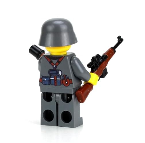 Battle Brick 1.6 Inches Tall G43 WW2 German Soldier Custom Minifigure | Genuine Military Minifig | Printed in USA | Great Gift for Teen to Adult AFOL thumbnail 5