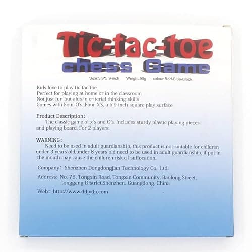 Tic Tac Toe Board Game, Classical Family Board Game | Children's Tic Tac Toe Game, Plastic tic tac Toe Game, Board Size 15 X 15 cm thumbnail 5