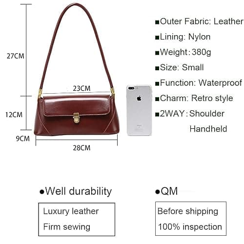 Small Clutch Shoulder Bag for Women Leather Mini Tote Handbag Purse with Buckle Closure thumbnail 4