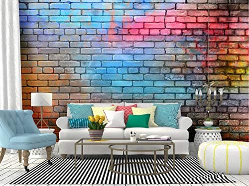 SKIWAMural 144" Wx100 H Self Adhesive Wallpaper Roll Paper Graffiti Wall Colorfuls and Pictures Peel and Stick Wallpaper Decorative Wall Mural Posters Home Covering Interior Film - Image 1