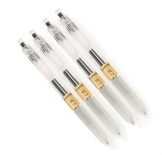czxwyst X97 Retractable Gel Ink Pens 0.5mm Fine Point (Black Color 12-Pack) thumbnail 5