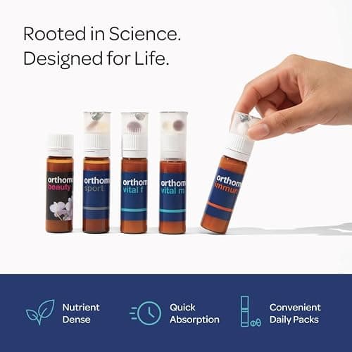 Orthomol Vital F Women's Multivitamin Vials, 30-Day Supply | Boosts energy & reduces fatigue, Supports vitality & immune health, Vitamins A-K plus folic acid & omega-3 thumbnail 7
