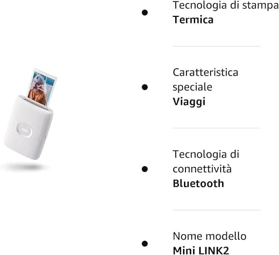 INSTAX mini LINK2 mini film format portable smartphone instant photo printer, multiple templates, Clay White thumbnail 6