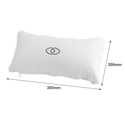 Nikou Bathtub Spa Pillow - Bath Cushion Bath Pillows White - Spa Pillow with Suction Cups,Supports Neck and Shoulders,for Hot Tub Home Spa Jacuzzi Bathtub Head Rest, Comfortable & Soft thumbnail 4