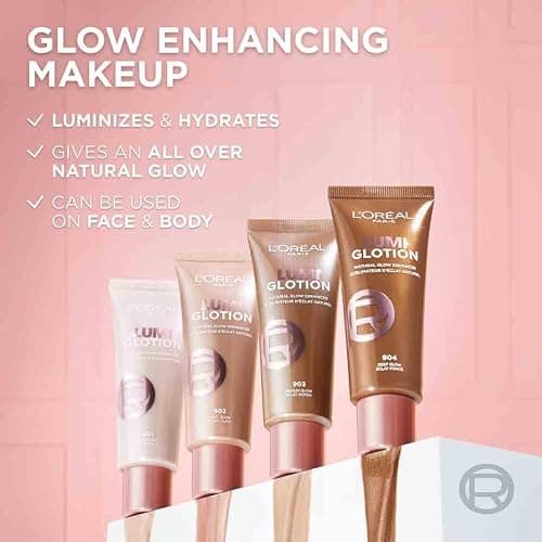 L'Oréal Paris Multi-Use Glow Enhancer, 24h Hydration with Shea Butter and Glycerin, for Face and Body, Paradise Lumi Glotion, Shade 904: Deep Glow, 40 ml thumbnail 4