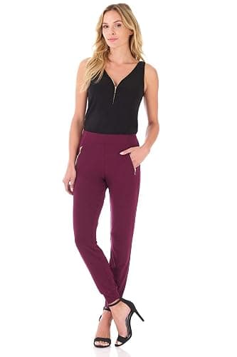 Rekucci Travel in Style - Women's Soft Chic Pant with Zipper Pockets - Image 1