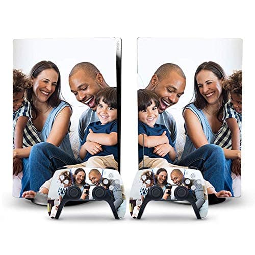 Custom Full Body PS5 Wrap Skin with Your Picture and Create Your Own Design,Custom Vinyl Skins Sticker for PS5 Disc Controller and Console thumbnail 2