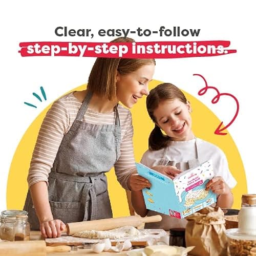Baketivity Confetti Swiss Roll Kids Baking Kit with PreMeasured Ingredients | Real Jelly Roll Cake Making Set with Decorating Supplies, Cream, Rainbow Sprinkles, and Hands-On Experience for Kids thumbnail 4