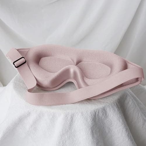 Sleep Mask, 3D Deep Contoured Eye Covers for Sleeping, 99% Block Out Light Eye Mask,Zero Pressure Cup Blindfold for Men Women, with Adjustable Strap for Sleeping, Yoga, Traveling (Pink) thumbnail 5