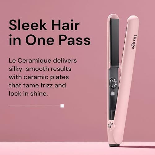 L'ANGE HAIR Le Ceramique 1-Pass Flat Iron Hair Straightener | Fast Heating Ceramic Flat Iron | Best Hot Tools Professional Hair Straightener to Lock in Moisture & Shine | (Blush) thumbnail 3