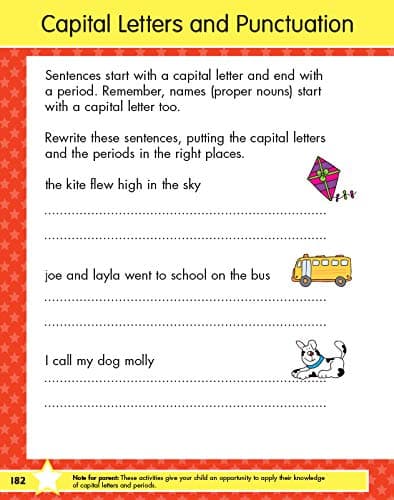 First Grade Big Workbook Ages 6 - 7: 220+ Activities, Phonics, Spelling, Reading, Language Arts, Math, Space, Measurement and Time (Gold Stars Series) thumbnail 6