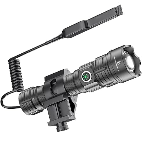 haixnfire Tactical Flashlight Type-C USB Rechargeable 6000 lumens Zoomable LED Waterproof flashlights with Pressure Switch Picatinny Rial Light thumbnail 2