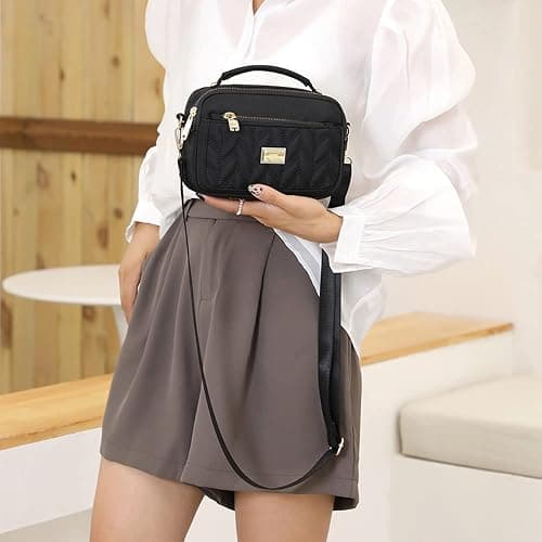 Quilted Small Crossbody Purse for Women Mini Shoulder Bag Cellphone Wallet Purses thumbnail 3