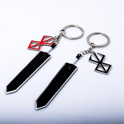 FunBoat Berserker Guts Sword Necklace Keychain - Berzerk Behelit Chains - Gift for Women Men and Fans thumbnail 9