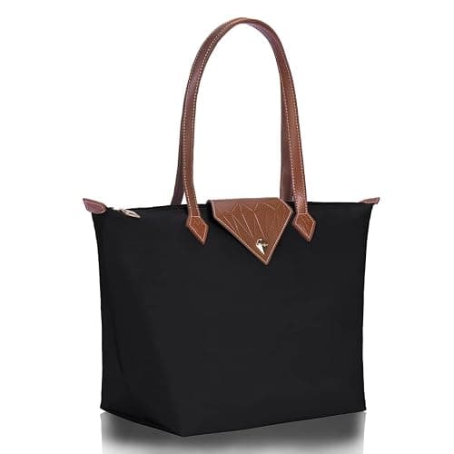 BOJLY Tote Bags for Women Stylish Waterproof Nylon Ladies Shoulder Bag Top Handle Handbag Folding Beach Travel Bag for Work,Shopping, School thumbnail 2