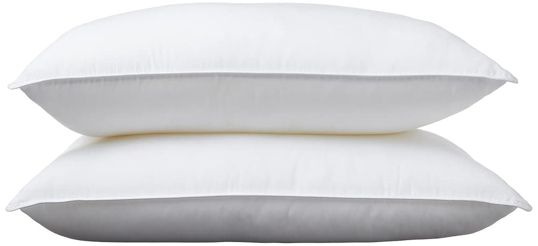 Amazon Basics Down Alternative Pillows for Stomach and Back Sleepers, Soft Density, Standard, Pack of 2, White, 26 in L x 20 in W thumbnail 3
