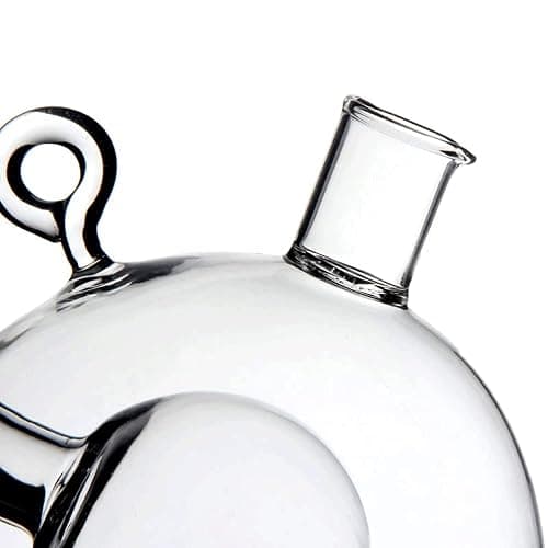 WINIAER 2 in 1 Oil and Vinegar Dispenser Cruet Bottle, Kitchen Supplies Glass Olive Oil and Balsamic Vinegar Cruet Bottle with Cork Stoppers, Hand-blown Glass Jar (Ball Shape) thumbnail 4