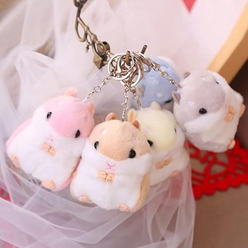 2 Pack Plush Hamster Keychain thumbnail 4