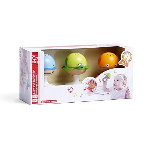 Hape Put-Stay Rattle Set | Three Sea Animal Suction Rattle Toys, Baby Educational Toy Set thumbnail 5