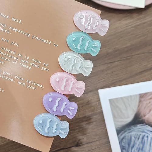5 Pairs(10 Pcs) Super Cute Lovely Summer Cool Realistic Mini Ice Transparent Fish Hairpin Hair Clips Hair Decoration Women Girls Salon Hairstyle Hairdressing Grip -Fish thumbnail 3