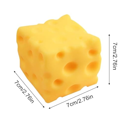 Big Cheese Squishy Toy, Yellow Squishy Cheese Toy, Cute Stress Relief Squishys Cheeses Squeeze Fidget Toys, Fun Soft Shapeable Simulation Cheeses Stress Balls Food Sensory Toys, for Adults & Kids thumbnail 3