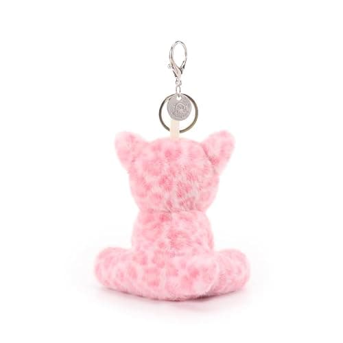 Apricot Lamb Leopard Cute Keychain, Soft Stuffed Plush Toy Keyring for Kids' Backpack, Purse thumbnail 4