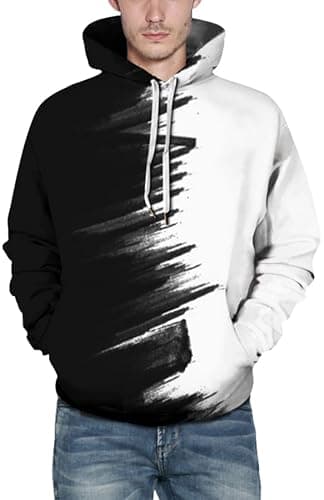 Chaos World Men's Novelty Hoodie Long Sleeves 3D Funny Graphic Print Sweatshirt Pullover thumbnail 2