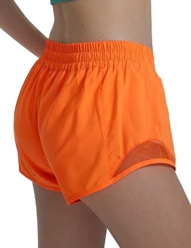 AugIris Athletic Running Shorts for Women with Zipper Pocket Soft Gym Workout Shorts with Mesh Liner Qucky Dry thumbnail 2