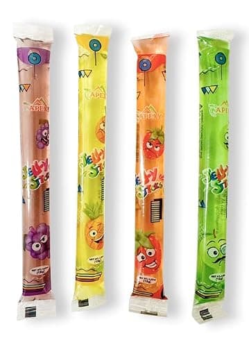 Apexy Jelly Straws, Fruit Jelly Filled Strips, Tiktok Candy Trend Items, Assorted Fruit Jelly Sticks, 15.23oz (432g) thumbnail 3