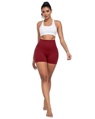 CHRLEISURE Workout Shorts Sets for Women, High Waisted Gym Butt Lifting Scrunch Butt Seamless Shorts thumbnail 2