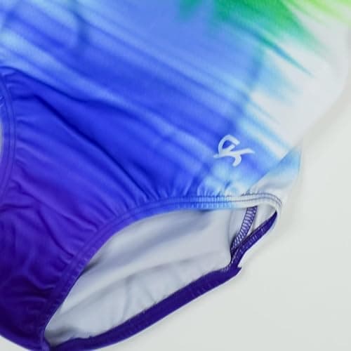 GK Girls Fierce Fade Gymnastics Leotard - Rainbow Dance Outfit with Matching Scrunchie for Toddlers, Children, & Juniors thumbnail 7