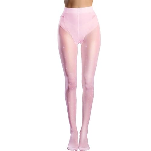 FANCAME Womens Sheer Tights Plus Size Polka Dot Tights Patterned Pantyhose for Women Under Dress - Image 1