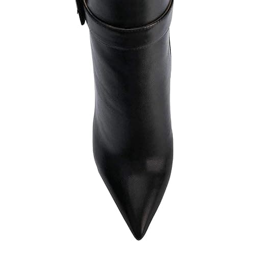 XYD Women Stiletto Heel Over The Knee Boots with Zip Pointed Toe Buckled Strappy Thigh High Sexy Night Club Shoes thumbnail 4