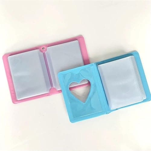 Leadigol 3 Inch Mini Photo Album,40pocket Kpop Photocard Binder Love Heart Hollow Photocard Id Holder,Kpop Binder Collector Book,Cute Kpop Photocard Holder Book thumbnail 3
